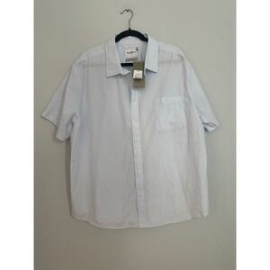 Goodfellow & Co. Mens XXL Airy Blue Short Sleeve Button Up‎ Shirt